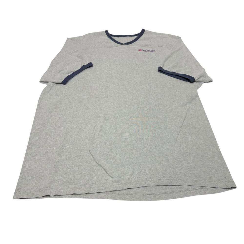 Vintage 90s Polo Jeans Co Ralph Lauren Gray Ringer V-Neck T-Shirt USA